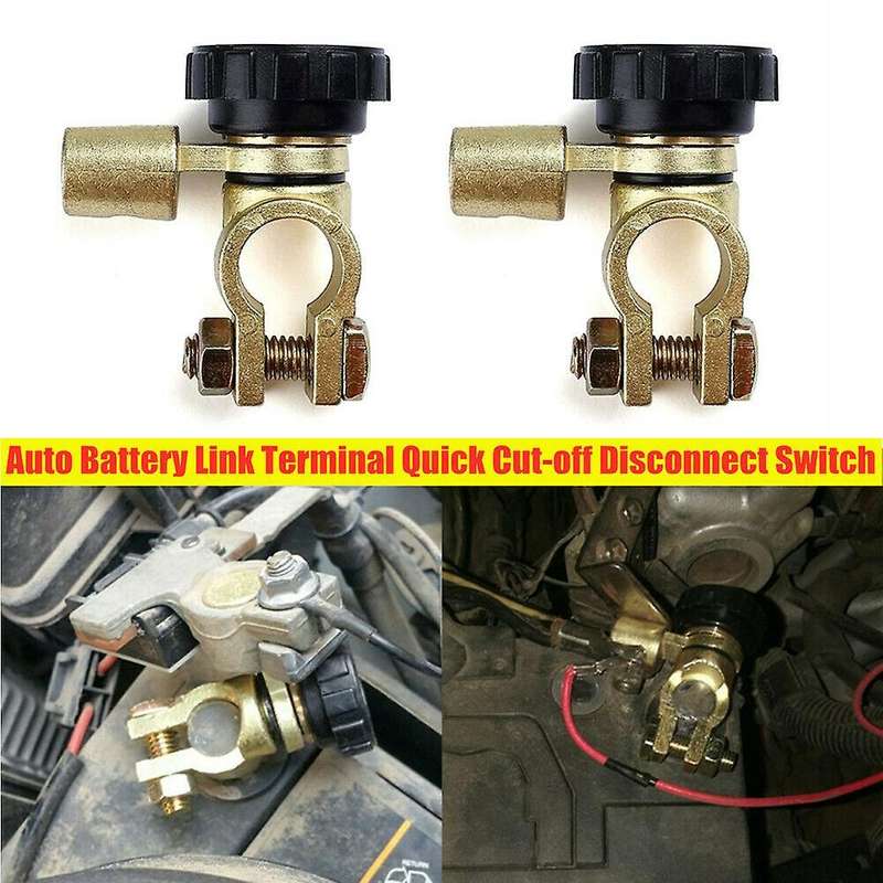 2PCS Car Battery Terminals Quick Disconnect Auto Boat Post Off Master Kill Switch