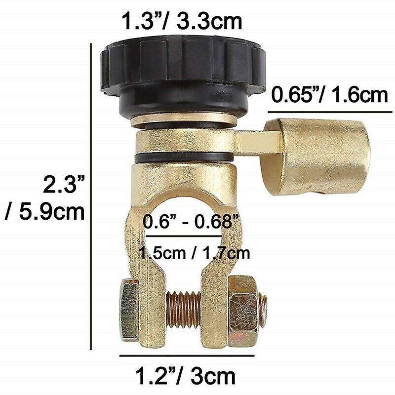 2PCS Car Battery Terminals Quick Disconnect Auto Boat Post Off Master Kill Switch