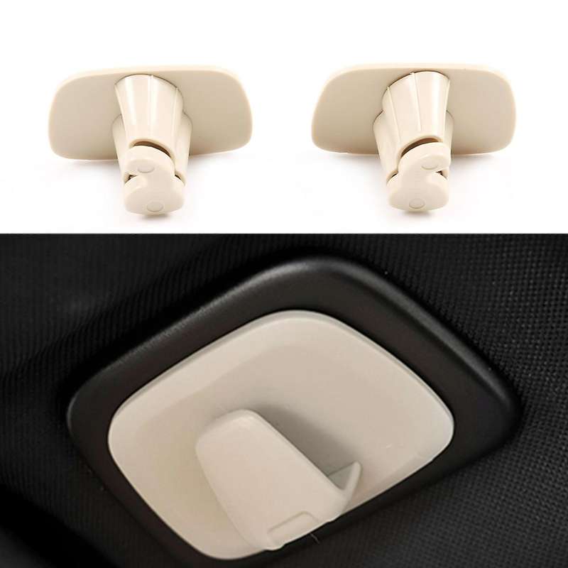 2pcs Car Beige Abs Interior Roof Hooks Clothes Hanger Hook Trim for V90 S90 Xc40 Xc60 Xc90 2015-202