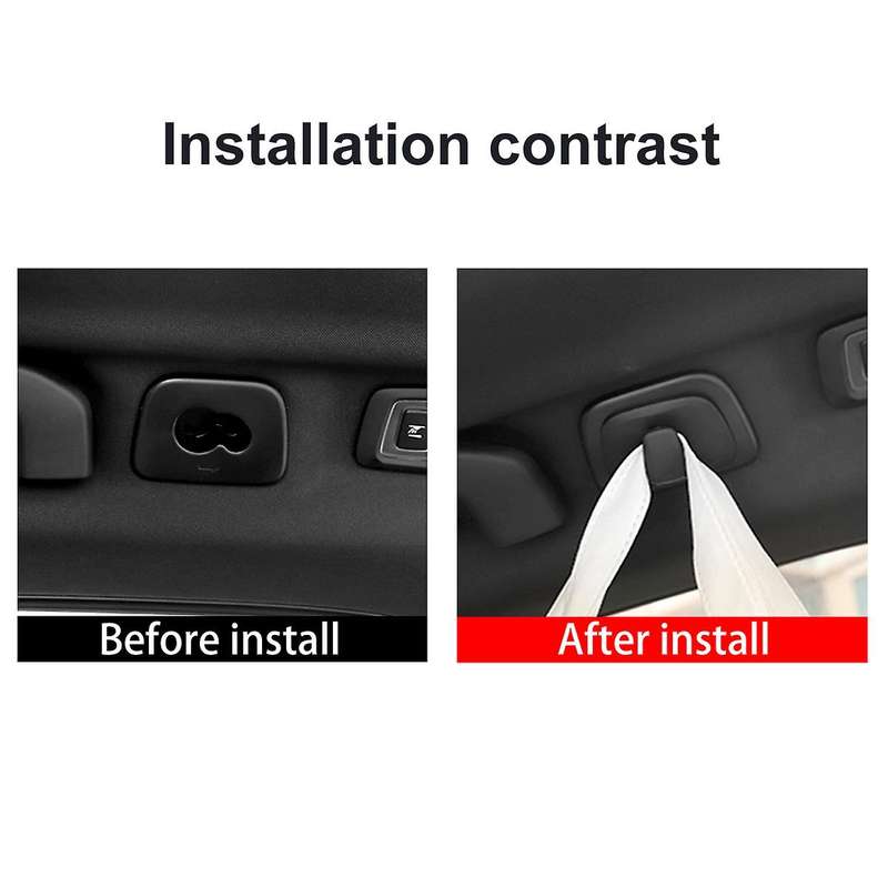 2pcs Car Beige Abs Interior Roof Hooks Clothes Hanger Hook Trim for V90 S90 Xc40 Xc60 Xc90 2015-202