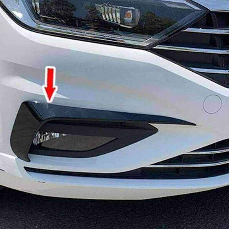 2Pcs Car Bright black Front Bumper Side Vent Fog Light Cover Spoiler Splitter for Mk7 2019-2020