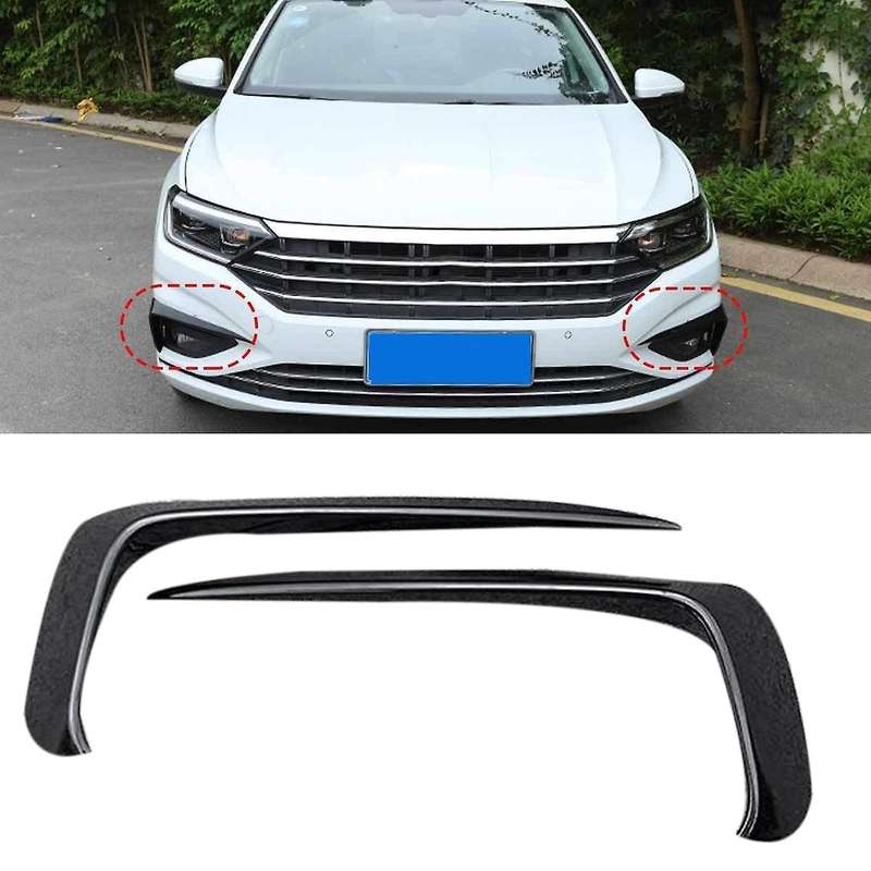 2Pcs Car Bright black Front Bumper Side Vent Fog Light Cover Spoiler Splitter for Mk7 2019-2020