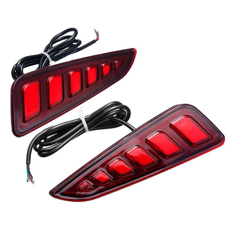 2PCS Car Brake Lights Modificated LED Rear Fog Lamps for C- 2016-2019