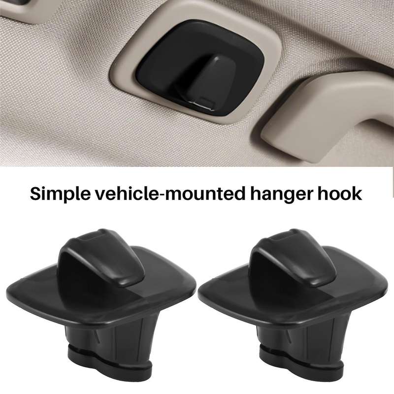 2Pcs Car Black ABS Interior Roof Hooks Compatible Volvo V90 S90 XC40 XC60