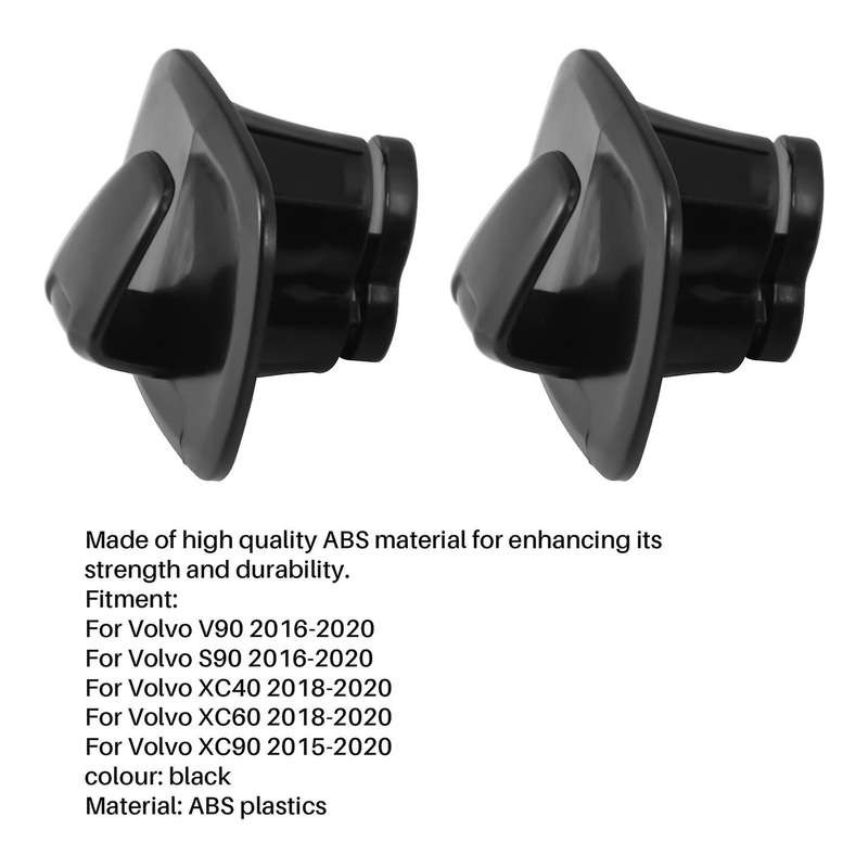 2Pcs Car Black ABS Interior Roof Hooks Compatible Volvo V90 S90 XC40 XC60