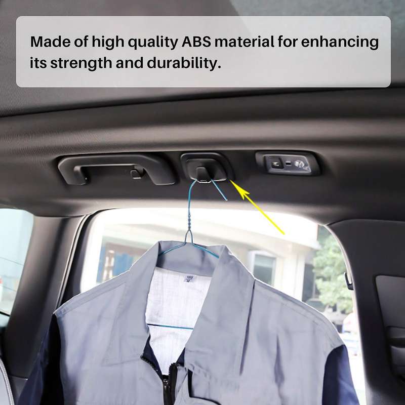 2Pcs Car Black ABS Interior Roof Hooks Compatible Volvo V90 S90 XC40 XC60