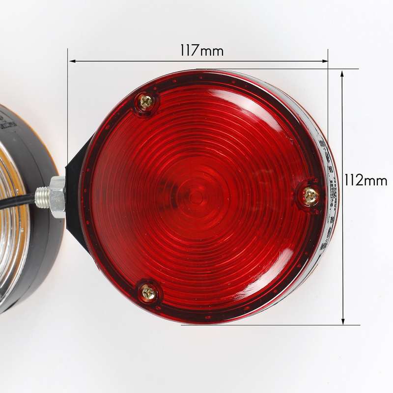 2PCS Car Bulb Side Marker Light Double Face Red Amber Signal Lamp Warning for Car Truck Trailer 24V