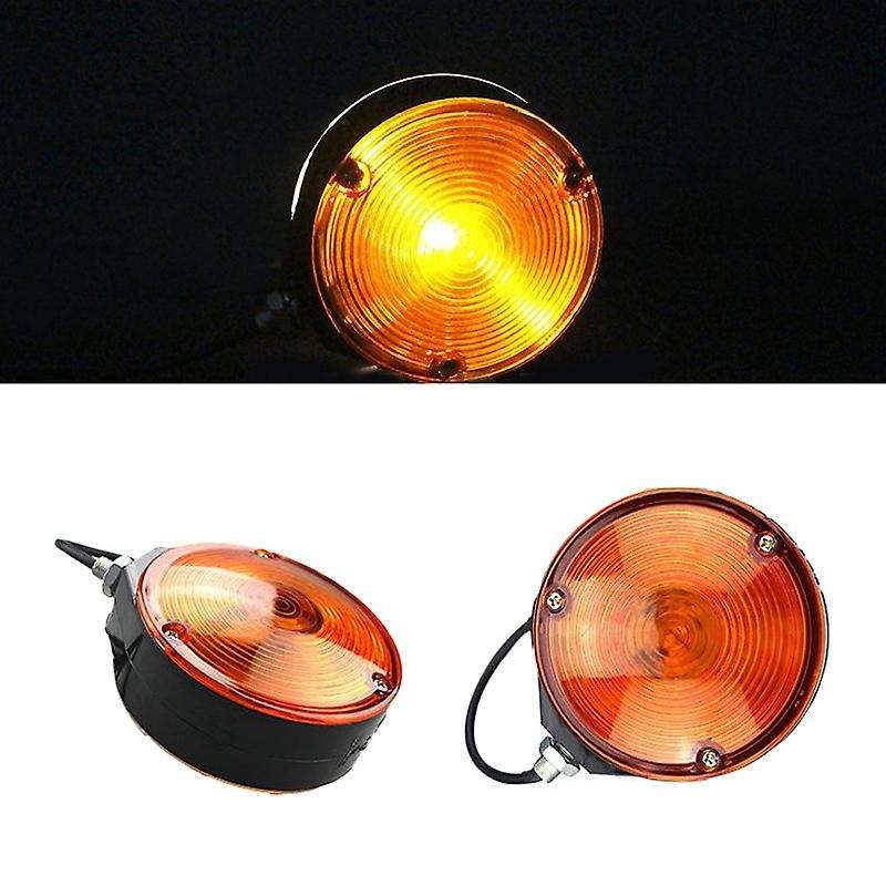 2PCS Car Bulb Side Marker Light Double Face Red Amber Signal Lamp Warning for Car Truck Trailer 12V