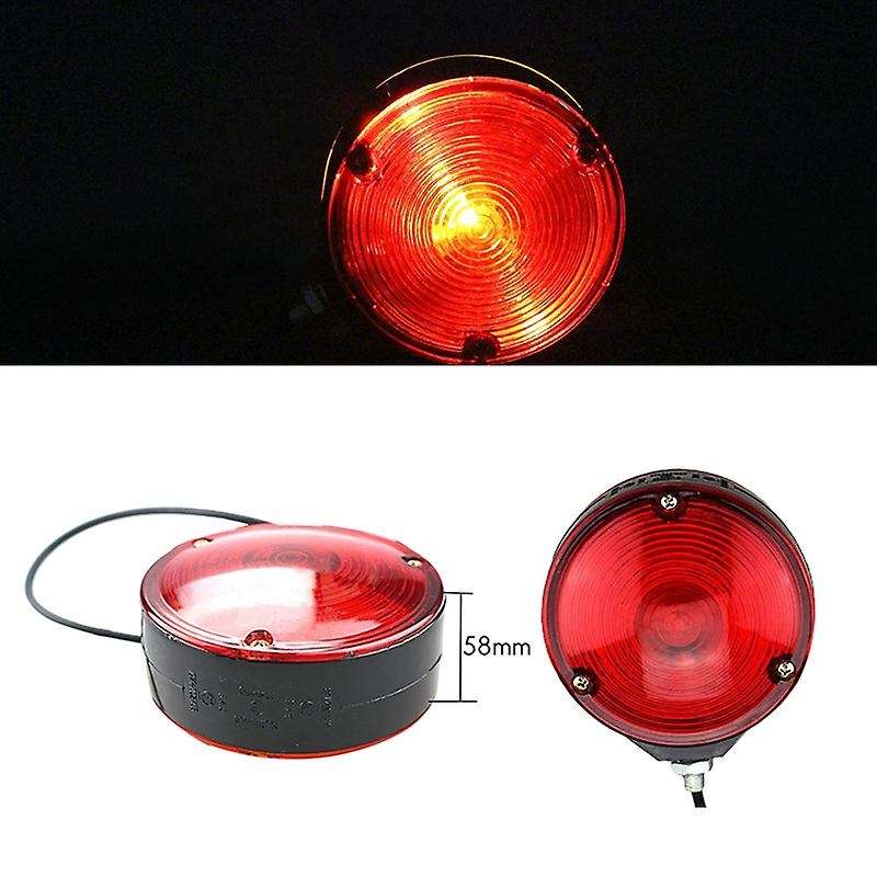 2PCS Car Bulb Side Marker Light Double Face Red Amber Signal Lamp Warning for Car Truck Trailer 12V