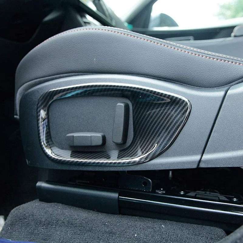 2PCS Car Carbon Fiber Seat Adjustment Button Frame Cover Trim Car Accessories for XE/F-Pace/XFL/XF 2