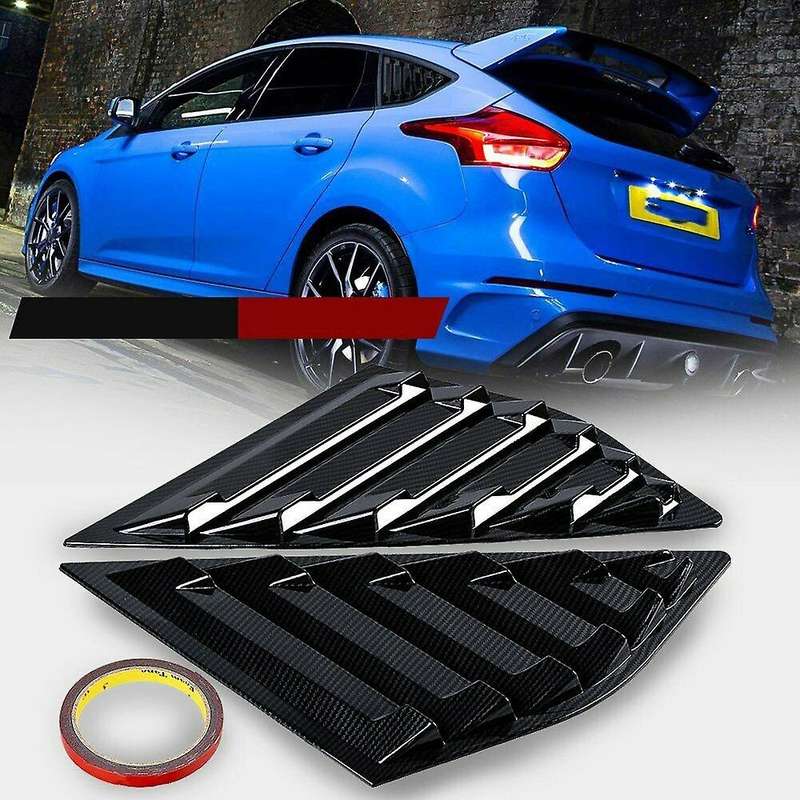 2Pcs Car Carbon Fiber Side Quarter Window Louvers for Focus MK3 - SE ST 2012-2018