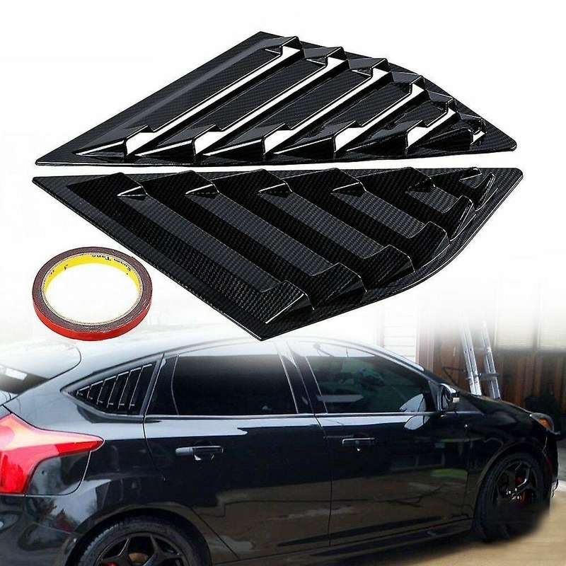 2Pcs Car Carbon Fiber Side Quarter Window Louvers for Focus MK3 - SE ST 2012-2018