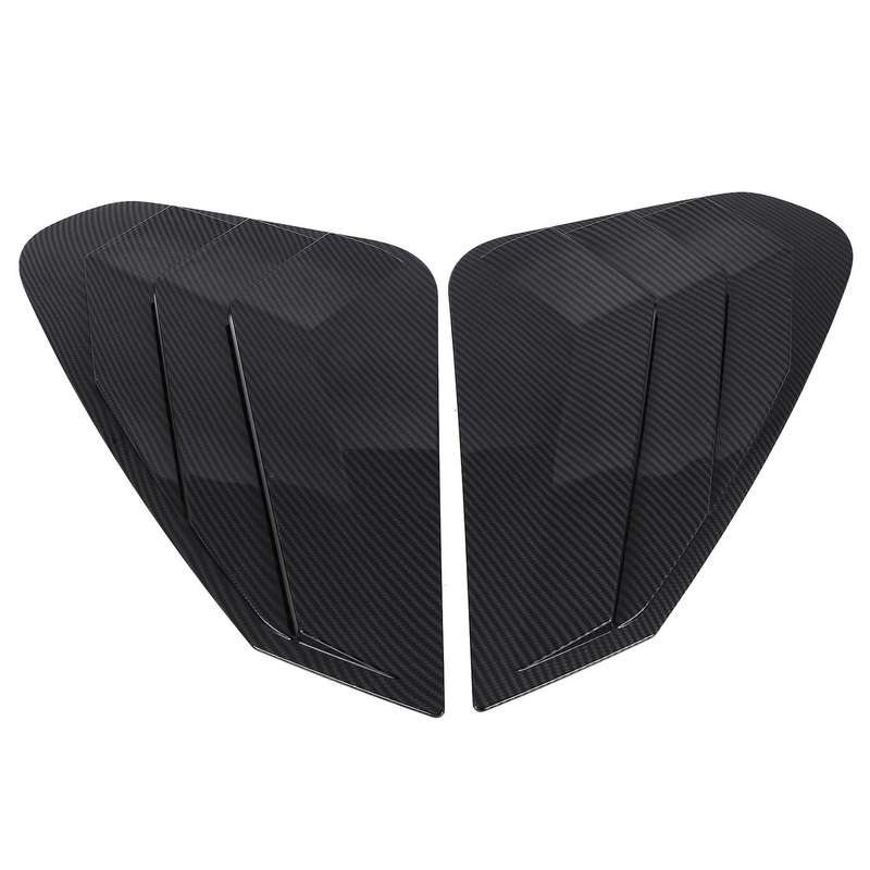 2Pcs Car Carbon Side Window Scoop Cover Louvers Cover Vent for 2019 2020