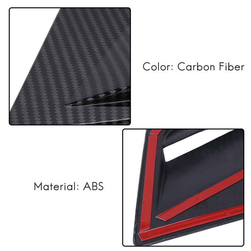 2Pcs Car Carbon Side Window Scoop Cover Louvers Cover Vent for 2019 2020