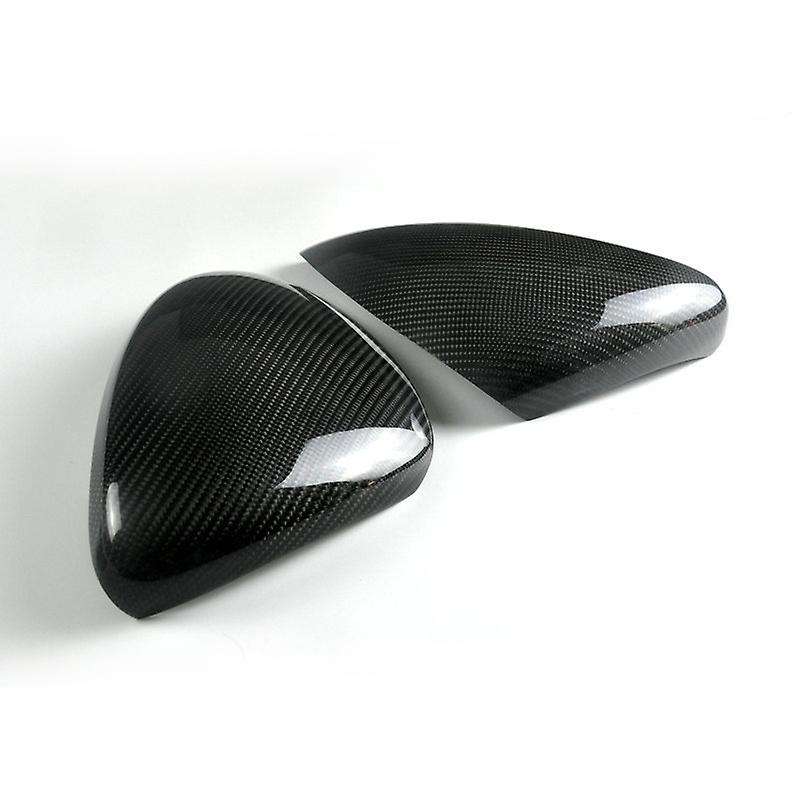2Pcs Car Carbon Fiber Side Rear View Mirror Cover Trim for  2017-2020