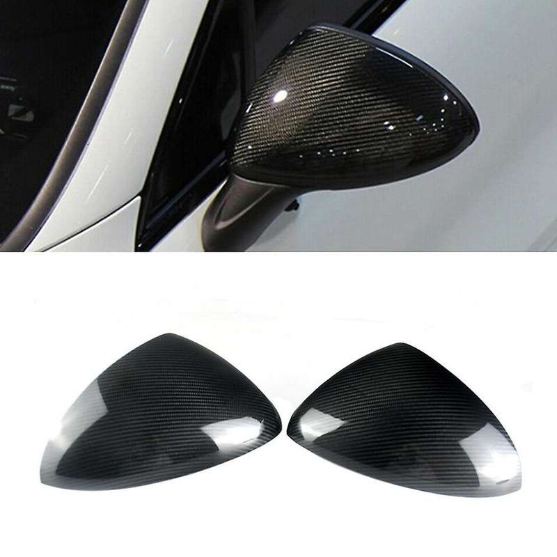 2pcs Car Carbon Fiber Side Rear View Mirror Cover Trim for  958 2011-2014