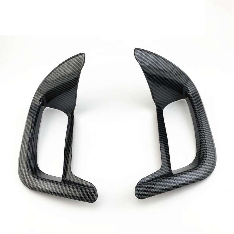 2Pcs Car Carbon Fiber Style Rear Fog Light Lamp Frame Cover Trim Decoration for Kuga Escape 2020 Acc