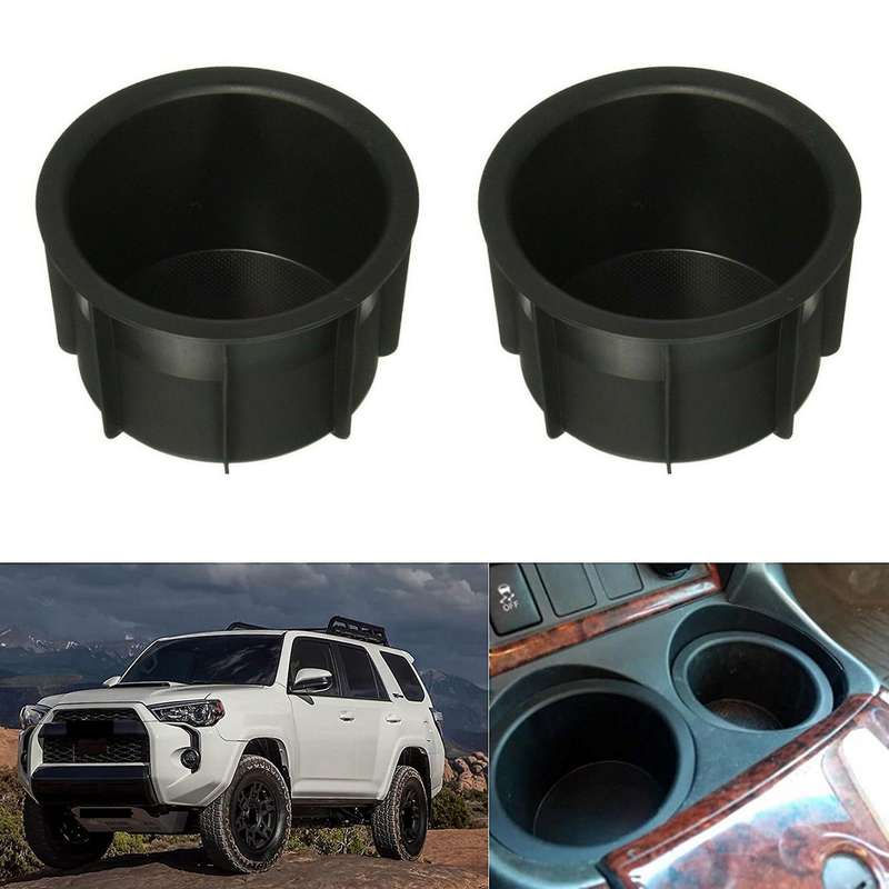 2Pcs Car Center Console Cup Holder Inserts Rubber Liner for 2010-2020 4Runner 66991-35030