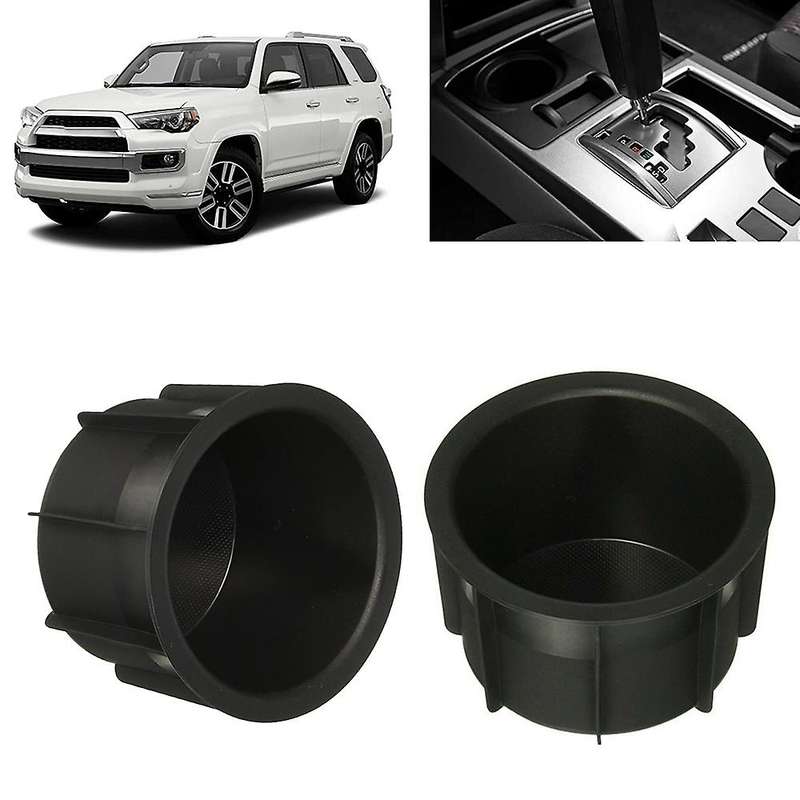 2Pcs Car Center Console Cup Holder Inserts Rubber Liner for 2010-2020 4Runner 66991-35030