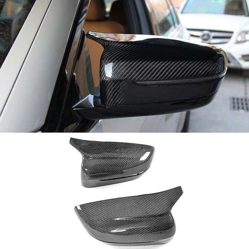 2Pcs Car Carbon Fiber Side Rear View Mirror Cover Replacement for  5 Series G11 G12 G30 G38 2017-201