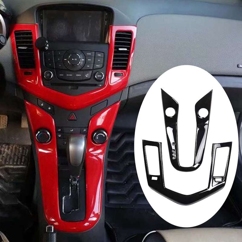2PCS Car Central Console Decoration Cover Gear Shift Panel Frame Decoration Trim Sticker for 2009-20