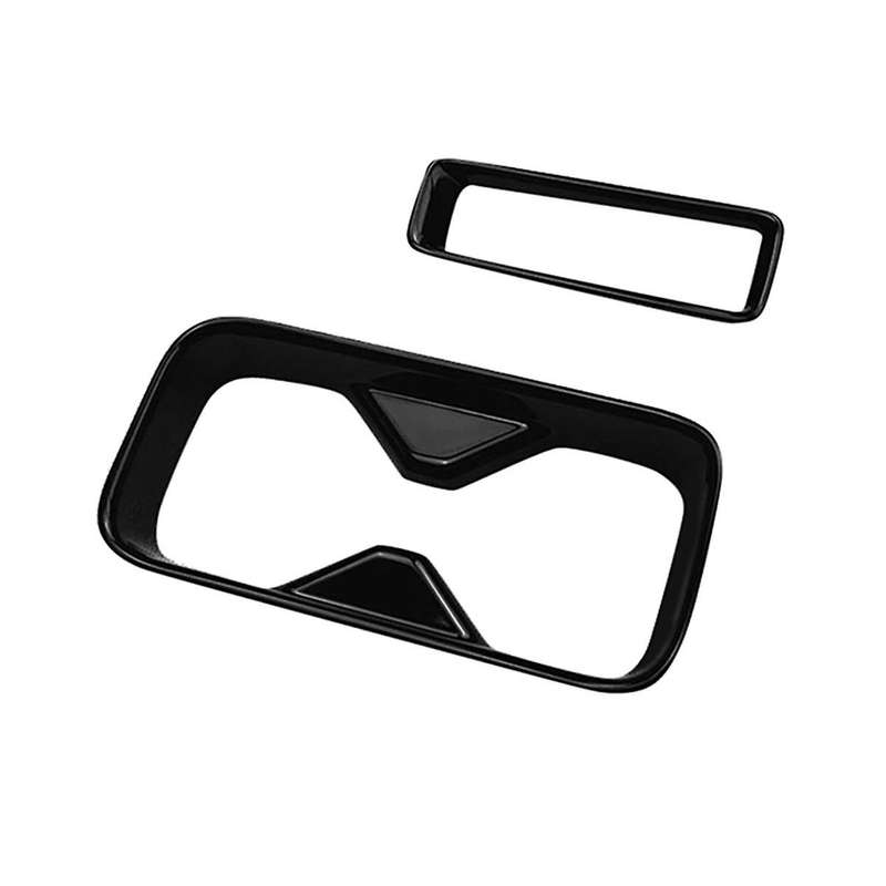 2Pcs Car Center Console Water Cup Holder Decoration Cover Trim Stickers for -V Vezel 2021-2023 Gloss