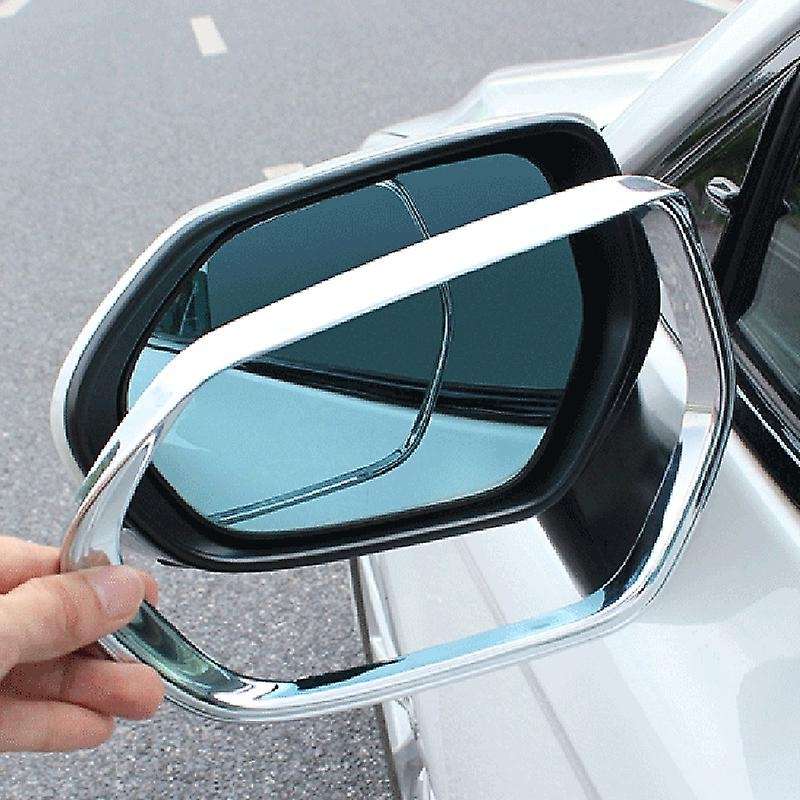 2Pcs Car Chrome Rearview Mirror Rain Eyebrow Covers Trim for 2018-2020