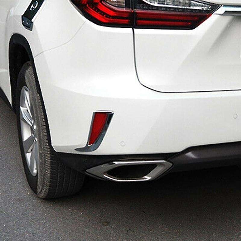 2Pcs Car Chrome Rear Fog Light Lamp Cover Mould Trims for RX 2016-2019
