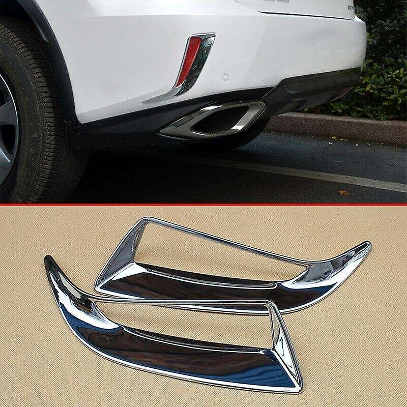 2Pcs Car Chrome Rear Fog Light Lamp Cover Mould Trims for RX 2016-2019