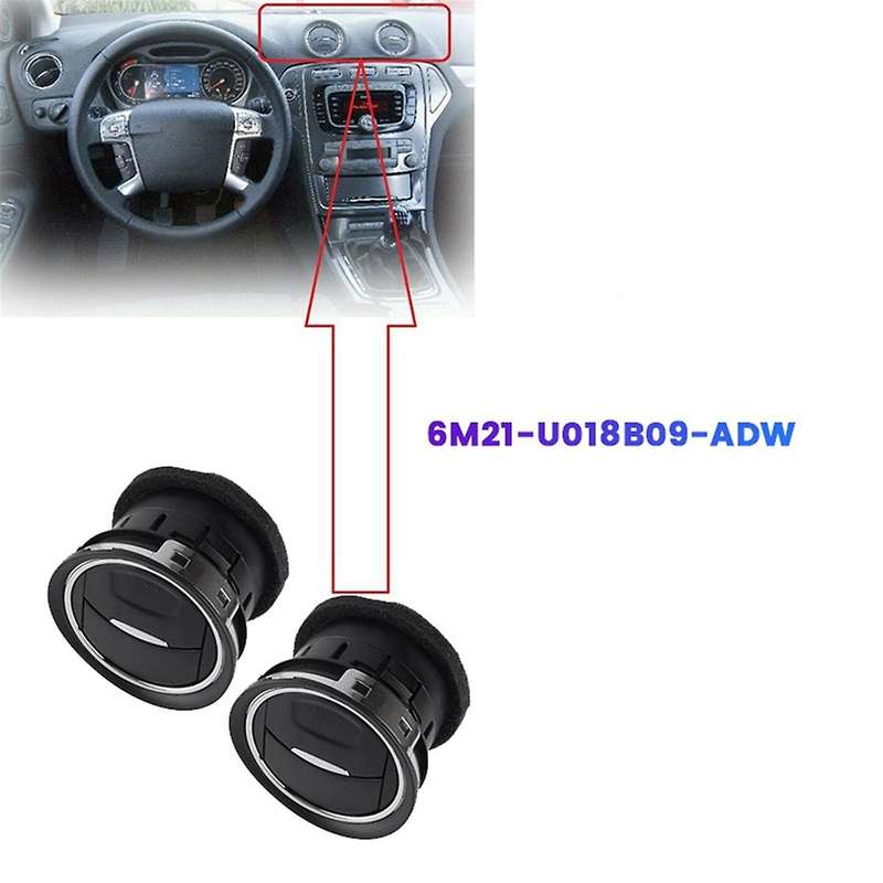 2Pcs Car Dashboard Air Vent Nozzle 6M21-U018B09-ADW for Mondeo Galaxy 2007-2014 6M21U018B09ADW A/C A