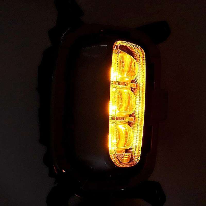 2Pcs Car Daytime Running Lamp Daylight Driving Fog Lights LED Vehicle Modification for KX3 Seltos 2