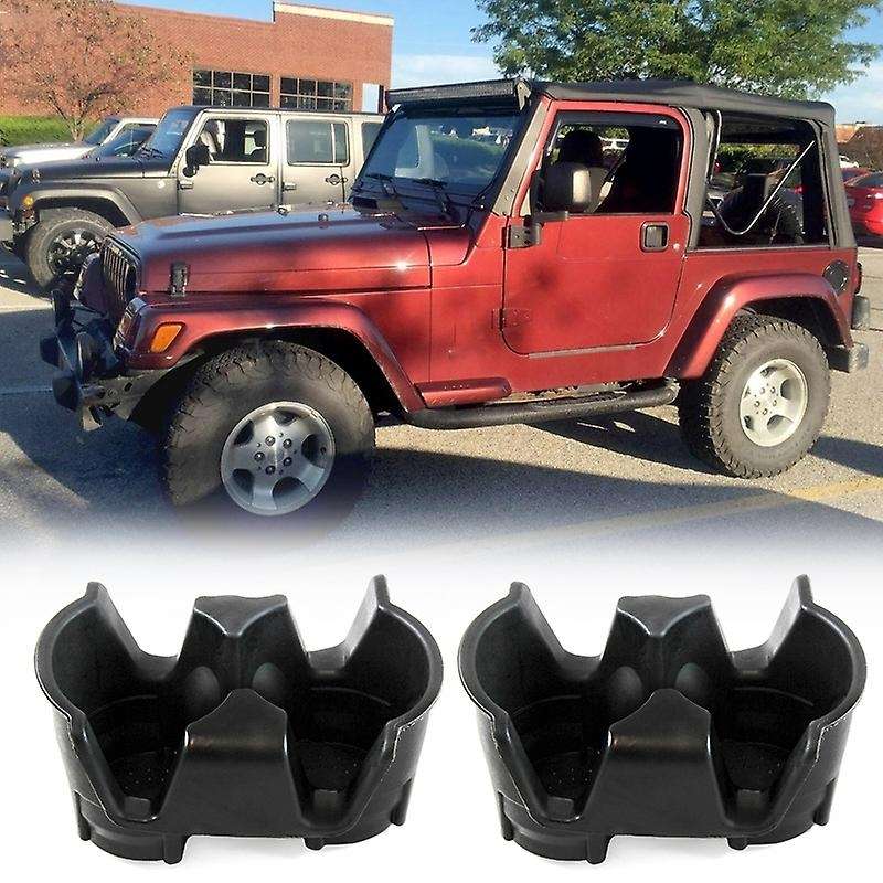 2Pcs Car Cup Holder Replacement Assembly Dual Drink Cupholder Fits for Wrangler TJ 01-06 55315038AC