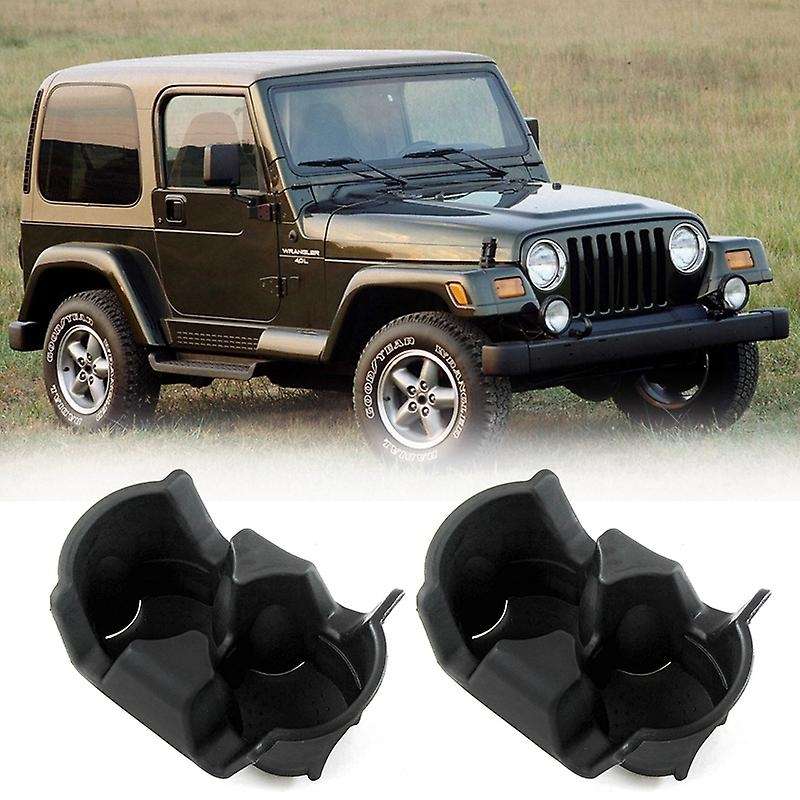 2Pcs Car Cup Holder Replacement Assembly Dual Drink Cupholder Fits for Wrangler TJ 01-06 55315038AC