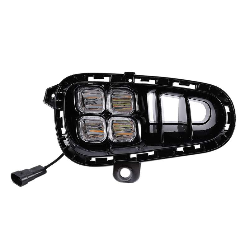 2PCS Car Daytime Running Light for 2018-2020 Front Bumper Fog Light Lamp Assembly LED DRL White Yell