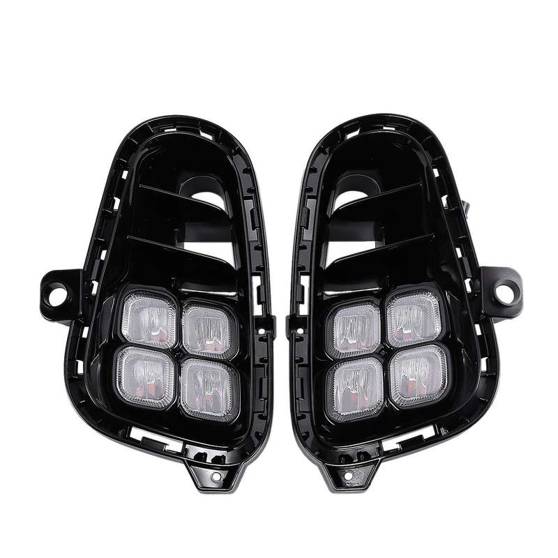 2PCS Car Daytime Running Light for 2018-2020 Front Bumper Fog Light Lamp Assembly LED DRL White Yell