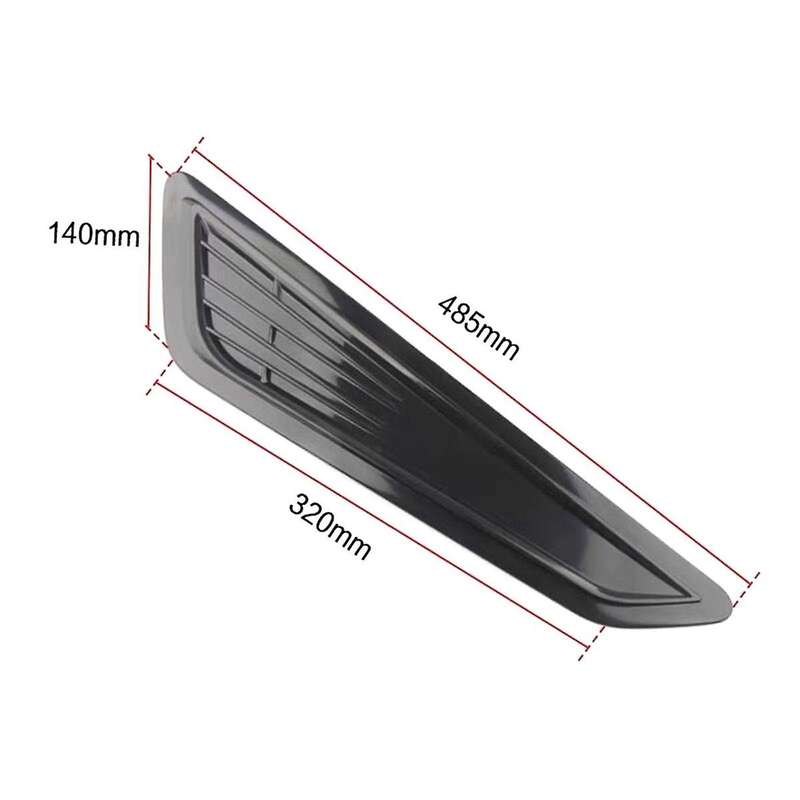 2pcs Car Decorative Front Hood Vent Covers Front Bonnet Hood Air Car Vent Scoop Cover Sticker Car A