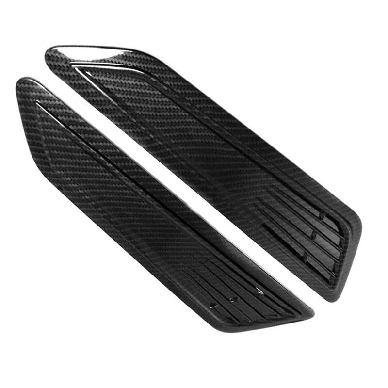 2pcs Car Decorative Front Hood Vent Covers Front Bonnet Hood Air Car Vent Scoop Cover Sticker Car Ac