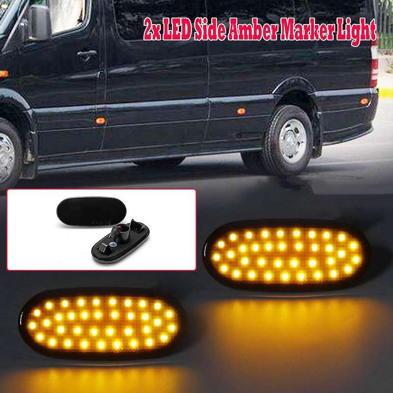2Pcs Car Dynamic LED Side Marker Light Turn Signal Light for Sprinter W906 06-13