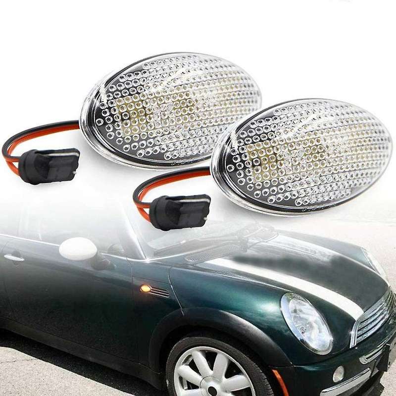 2Pcs Car Dynamic LED Side Repeater Indicator Light Flowing Side Marker Signal Lamp for Mini R50 R52