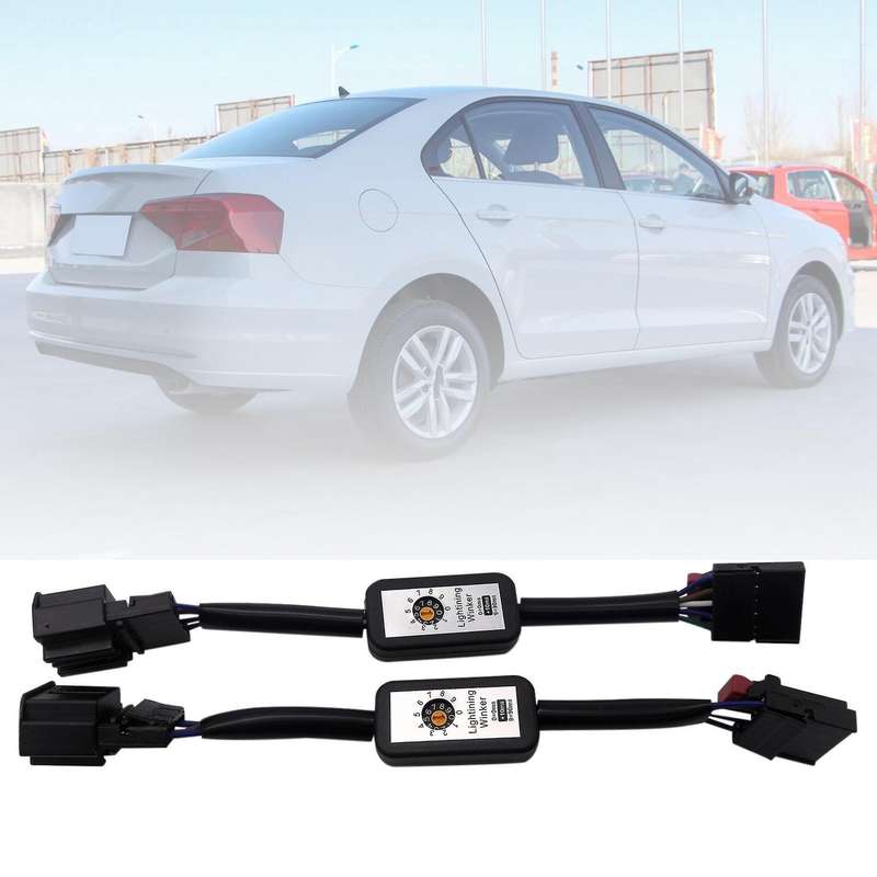 2Pcs Car Dynamic Turn Signal Light LED Tail Light Module Cable Harness for GLI 2017-2018 16D 945 427