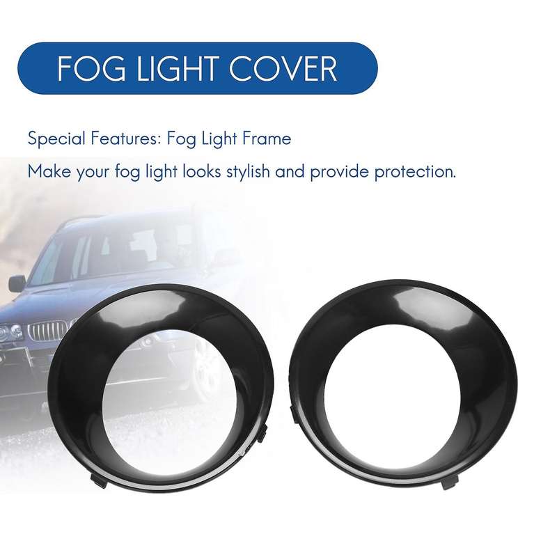 2Pcs Car Fog Light Cover Trim Driving Light Grill Trims for  X3 E83 LCI 2007-2010 51113423789 511134