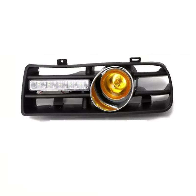 2PCS Car Fog Lamp Grille Front Bumper LED DRL Grille for Golf MK4 1997-2006