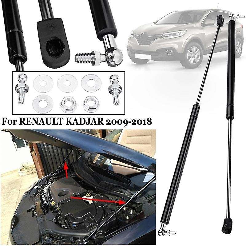 2Pcs Car Front Bonnet Support Shock Gas Rod Accessories for KADJAR 2009-2018