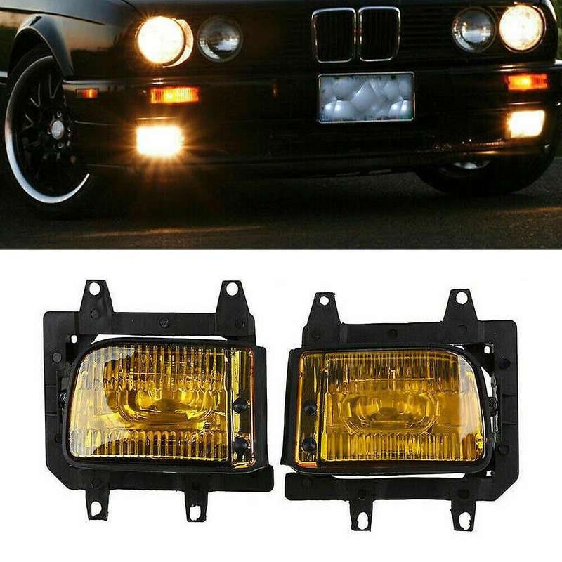 2Pcs Car Fog Lights Fog Lamps Assembly Replacement for  E30 3 Series -1993 63171385945 63171385946