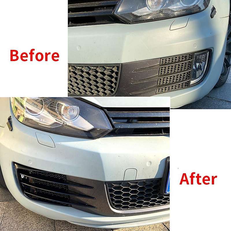 2Pcs Car Front Bumper Fog Light Grille Grill Cover Trim for Golf MK6 GTD 2008-2013 5K0853665C 5K0853