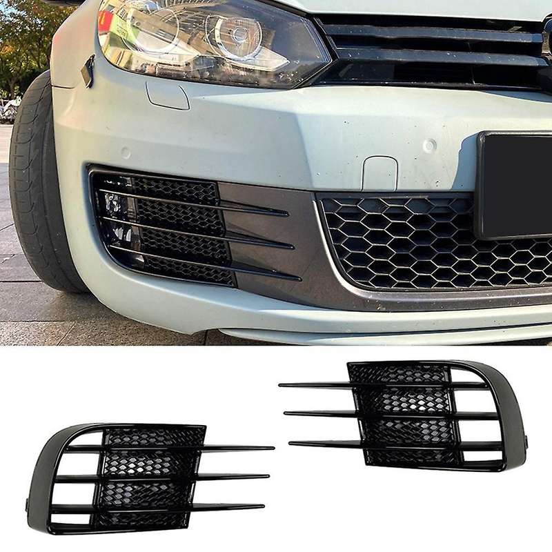 2Pcs Car Front Bumper Fog Light Grille Grill Cover Trim for Golf MK6 GTD 2008-2013 5K0853665C 5K0853