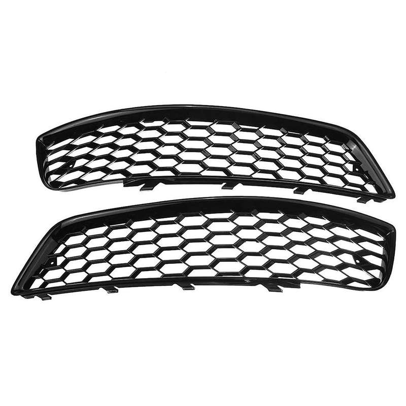 2pcs Car Front Bumper Fog Light Mesh Grille for A3 8p 2009-2013 8p0807682d Fog Lamp Honeycomb Grille