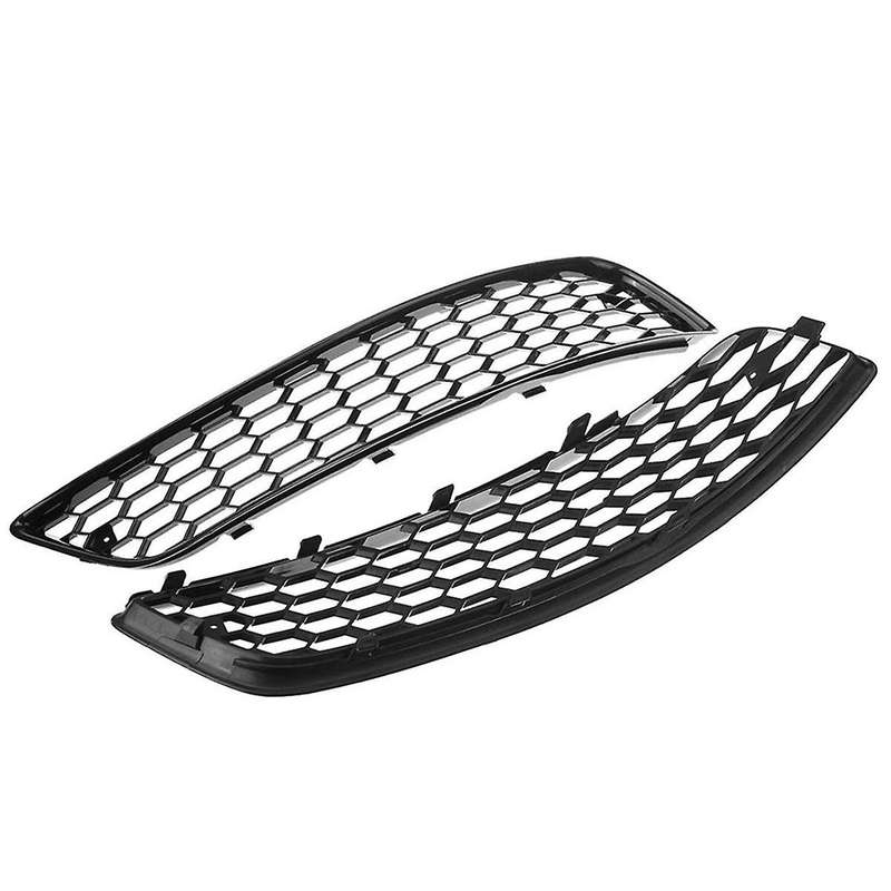 2pcs Car Front Bumper Fog Light Mesh Grille for A3 8p 2009-2013 8p0807682d Fog Lamp Honeycomb Grille