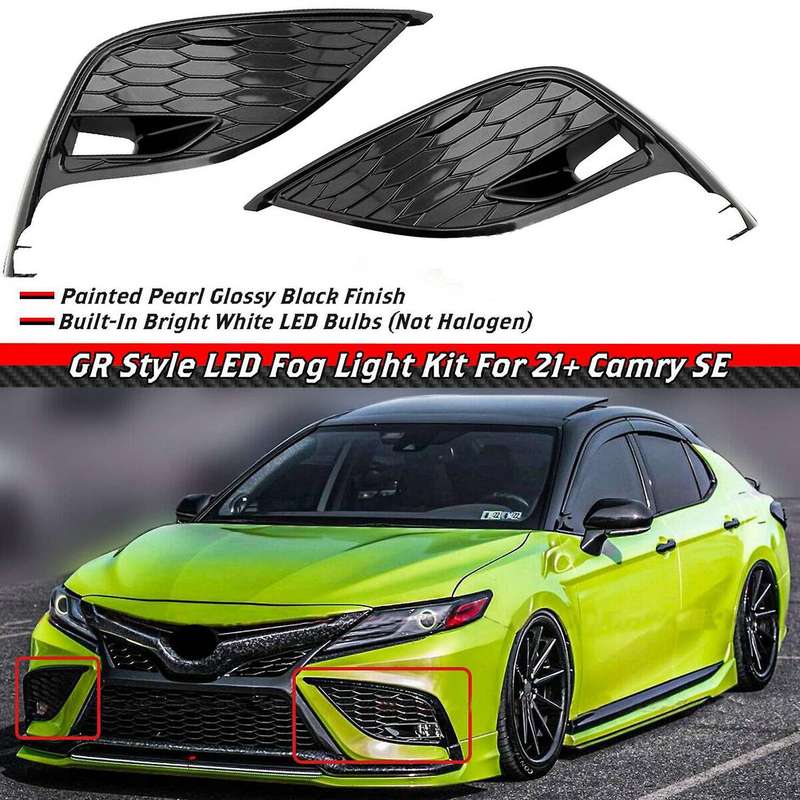 2Pcs Car Front Bumper Fog Light Grille Cover Fog Light Cover Trim for SE/SE HYBRID/XSE/XSE HYBRID 20