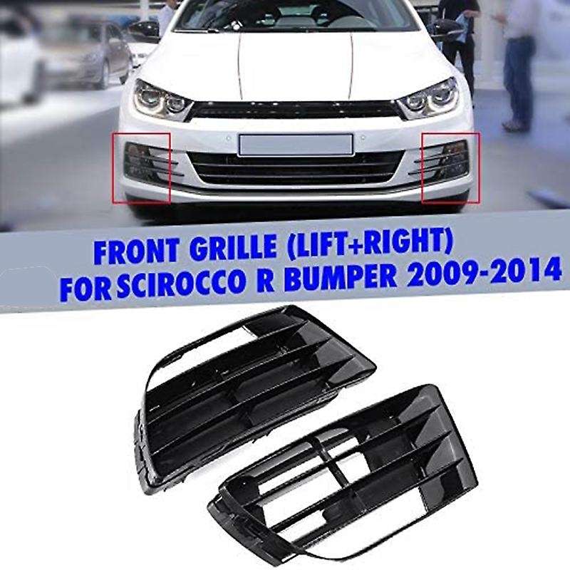 2Pcs Car Front Bumper Lower Grill Fog Light Cover Grille for R Bumper 2009-2014